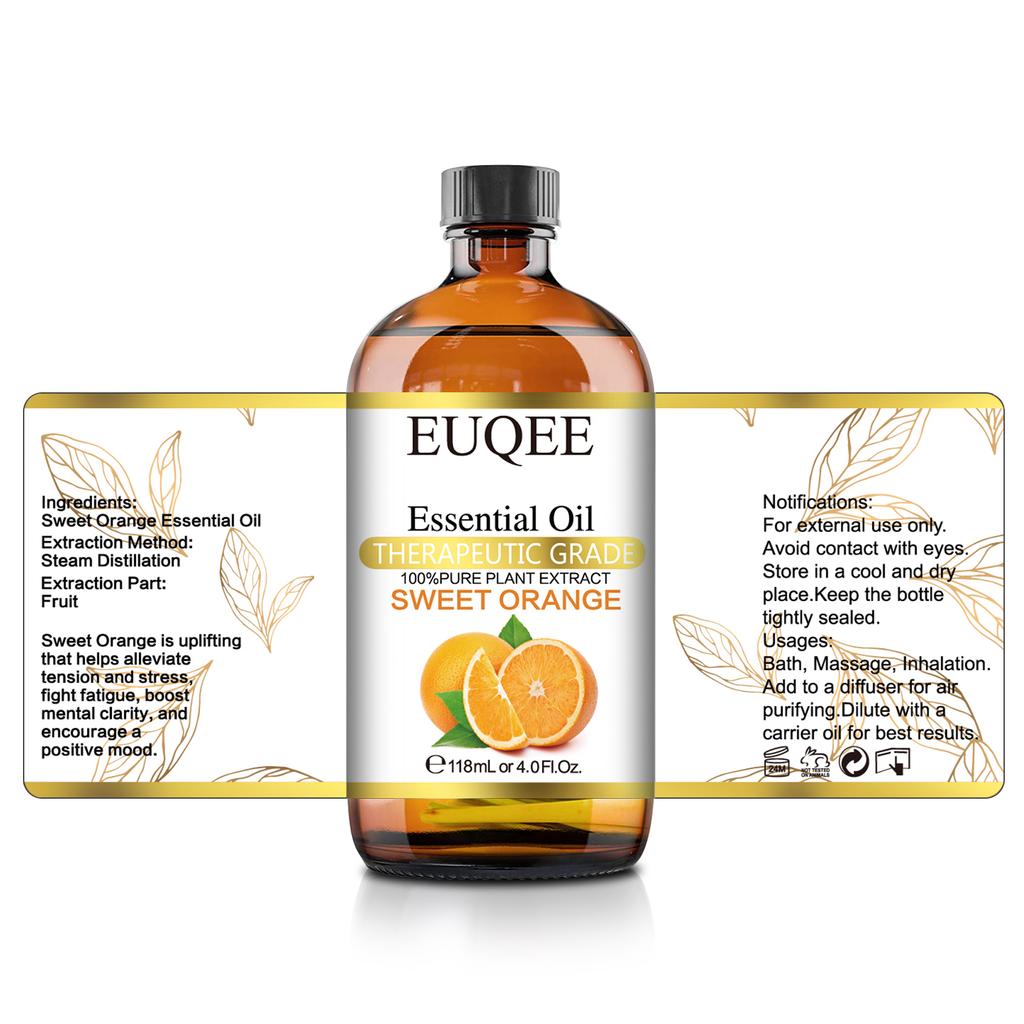 Эфирное масло EUQEE, 118 мл, 100% чистое терапевтического класса, эфирное масло ванили, иланг-иланга и розы для диффузора, увлажнителя, ароматерапии, сна, расслабления