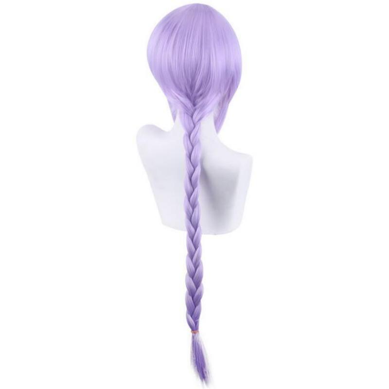Аниме светло-фиолетовый длинный парик с косой, игра для косплея, Genshin Impact, костюм Цици, термостойкие синтетические волосы, мужские и женские парики