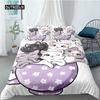 Cartoon Cat Duvet Cover Set for Kids Girl Microfiber Kitten 2/3pcs Cartoon Animal Bedding Set Single Twin Queen King Quilt Cover