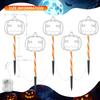 LOLStar Halloween Decorations, 5 Pack Halloween Pathway Lights, Jack-o-Lantern Orange Pumpkin Lights for Walkway, Sidewalk, Garden, Yard, Lawn,