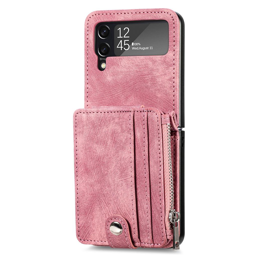 Применимо к чехлу для мобильного телефона Samsung z flip1, складной экран, ПУ, многокарточный, цельный съемный чехол-кошелек, защитный чехол Flip1