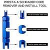 Bicycle Valve Core Remover Tool Aluminum Alloy Bike Valve Core Tightening Wrench for Presta for Schrader Valve Stem Core Remover Repair Tool