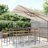 VidaXL Garden Bar Set 11pcs Grey Poly Rattan/Solid Acacia Wood, Bar Table Set, Table and Bar Chair of 3187699