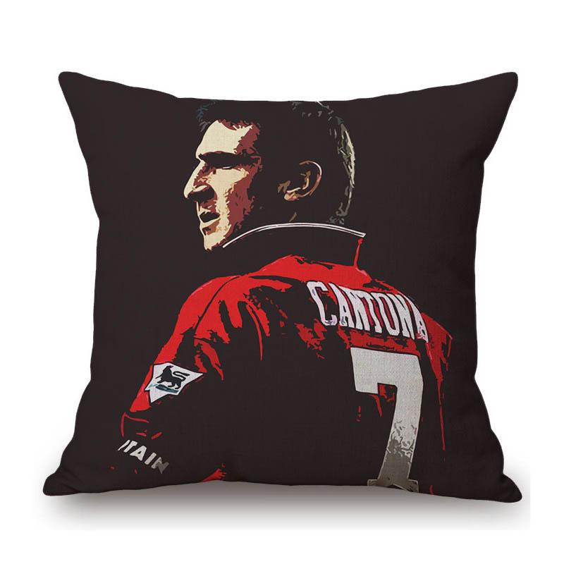 Sportsman Boxer Football Athlete Super Star Poster Painting Home Decoration Cotton Linen Sofa Pillow Case Car Cushion Cover