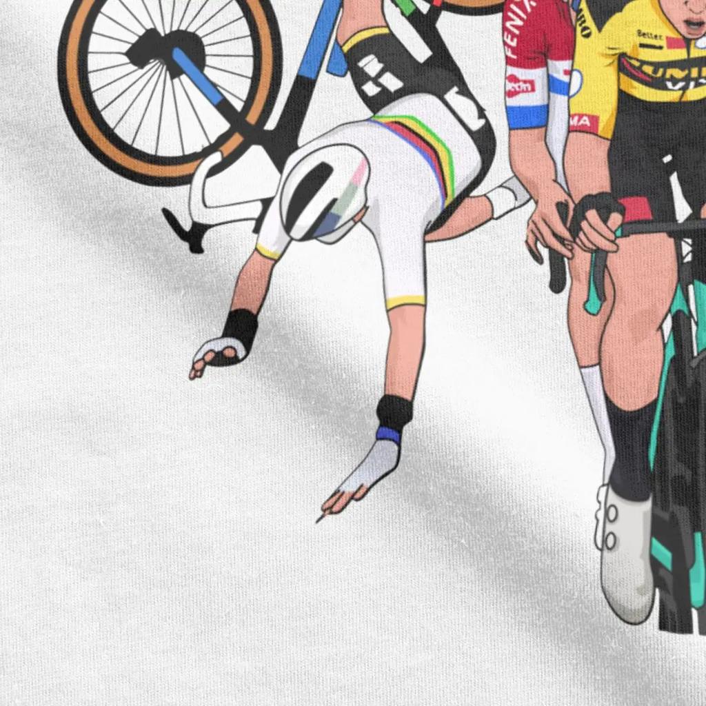 Мужская футболка Tour Of Flanders Cycling Футболка Van Der Poel с коротким рукавом и круглым воротом Футболка из 100% хлопка