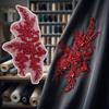 Вышитые цветочные аппликации из кружева с бисером, сетчатая ткань, пришивные цветочные аппликации, заплатки для ремонта