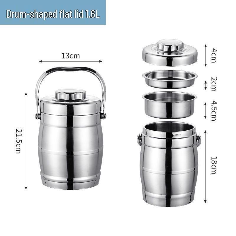 Двухслойный изотермический ланч-бокс из нержавеющей стали - Ланч-бокс большой вместимости для взрослых