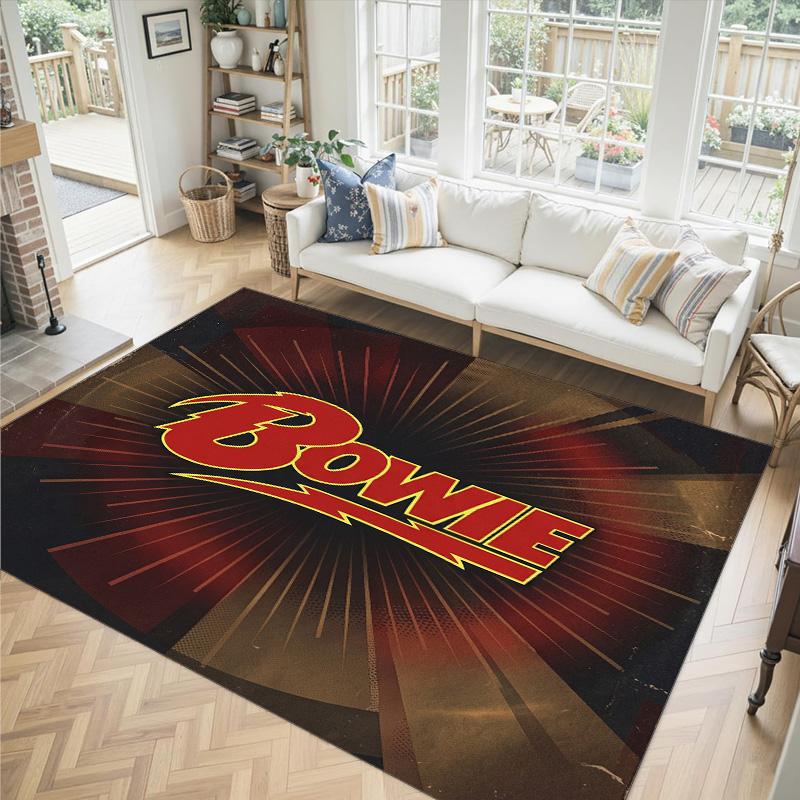 David Bowie Design Crystal Velvet Carpet Cozy Non?Slip Printed Rug For Bedroom Living Room Entrance
