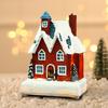 Рождественский светящийся орнамент дома Романтическое теплое освещение Ремесло из смолы Рождественский микроландшафт Снежный дом Украшение рабочего стола Праздничный праздничный подарок