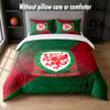 Wales Rugby Design Bed Bedding Set 1 Duvet Cover + 2 Pillowcases Soft Breathable Household Bed Linens
