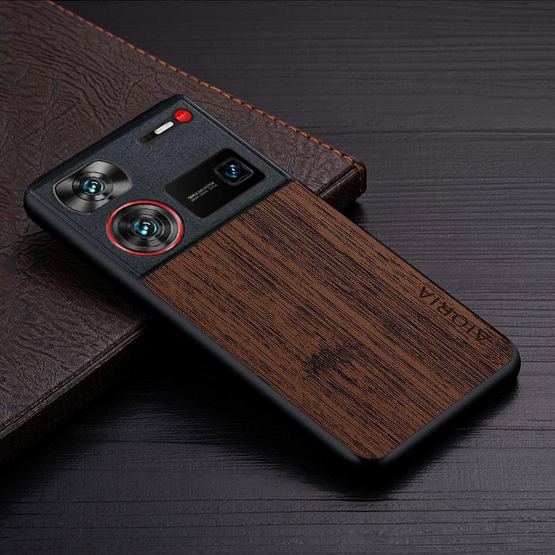 Чехол для Nubia Z70 Ultra Z60S Pro Z60 Ultra funda с рисунком под бамбук и дерево Кожаный чехол Роскошный coque для Nubia Z60 Ultra чехол capa