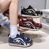 Fashion Versatile Forrest Gump Shoes Women's 2025 Autumn New Retro Lace-up Round Head Platform Student Casual Sports Shoes Tide