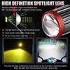H4 LED H6 BA2D H4 Scooter Spotlights White Yellow Dual Color DRL Beam Light  Scooter Upgrade