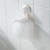 White Suction Cup Wall Mount Soap Dispenser  Home toilet hand sanitizer placement