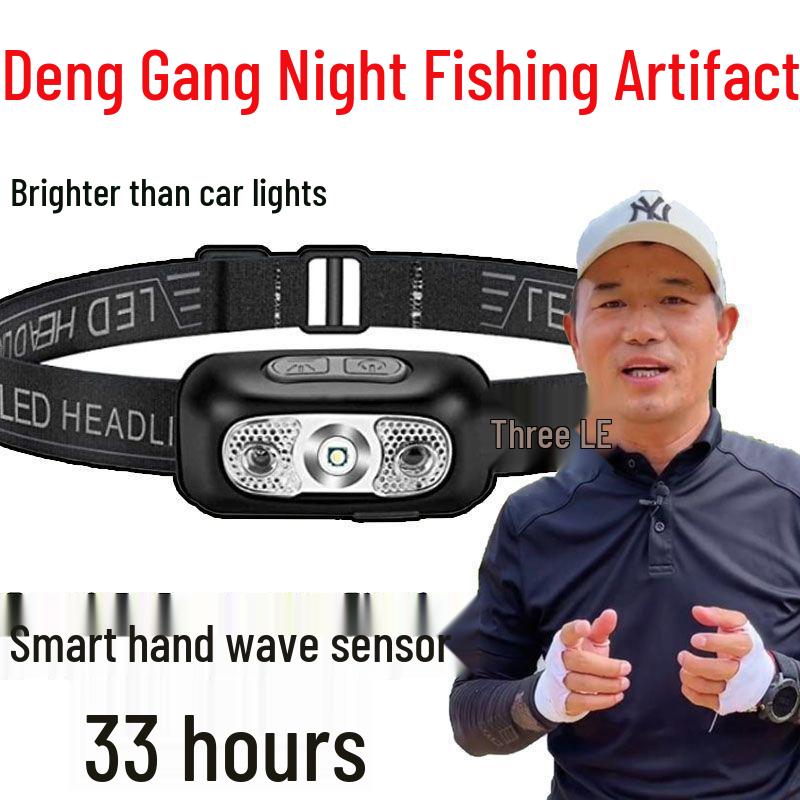 Ultra-bright LED Rechargeable Headlamp for Night Fishing