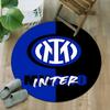 1pc I-Internazionale Milano  Carpet, Round Rug, Comfortable, Suitable for Entryways, Living Rooms, Office, And Bedrooms, Christmas Decoration