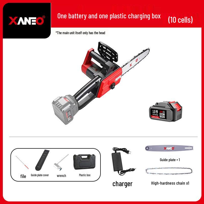 12" Brushless Cordless Electric Chainsaw - High-Power, Lithium Battery, Handheld, Ideal for Firewood and Outdoor Tree Felling.