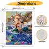 Disney Ariel Oil Painting Art Set Home Wall Decor Handmade Gift under sea magical Ariel and Eric castle scene
