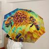 1pc Honeycomb Bees Cosmic Artwork Umbrella with Plastic Handle,Suitable for All Seasons Home Travel Outdoor UmbrellaDD1436