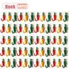 Xiaomi 3-60pcs Creative Chili Pepper Shaped Adhesive Hook Non Drilling Wall Sticky Hanger Decorative for Kitchen Key Towel Organizer