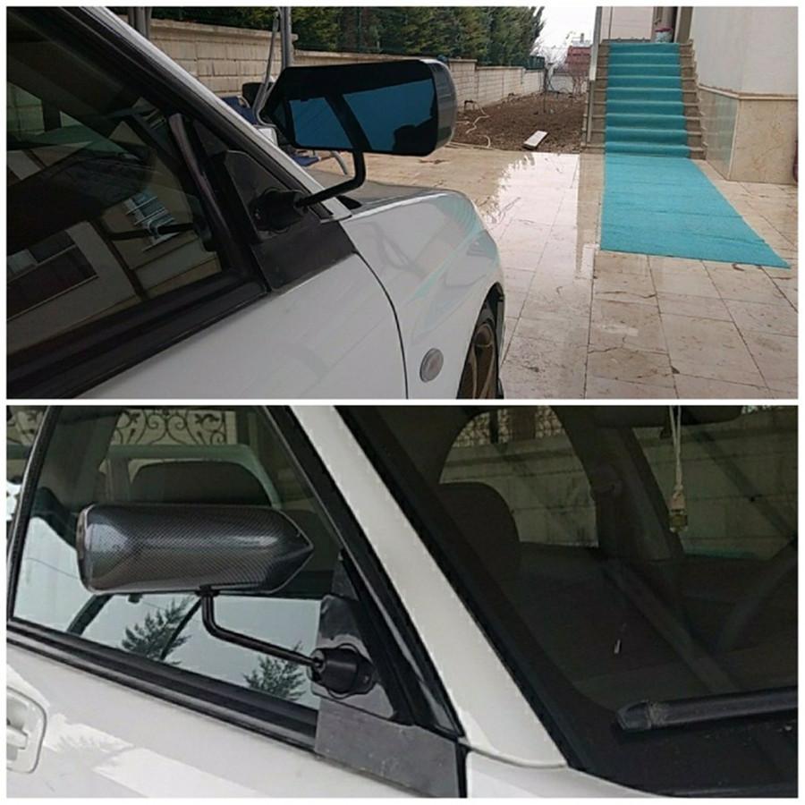 2 X Регулируемое боковое зеркало заднего вида в стиле F1, синее зеркало из углеродного волокна