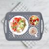 2 шт. Нескользящий поднос для подачи еды с точками, прямоугольный, для отеля, обеденный, практичный, для чая, для отдыха
