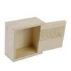 Natural With Slide Top Card Keeper Wooden Box Jewelry Organizer Case Storage Box Beads Container