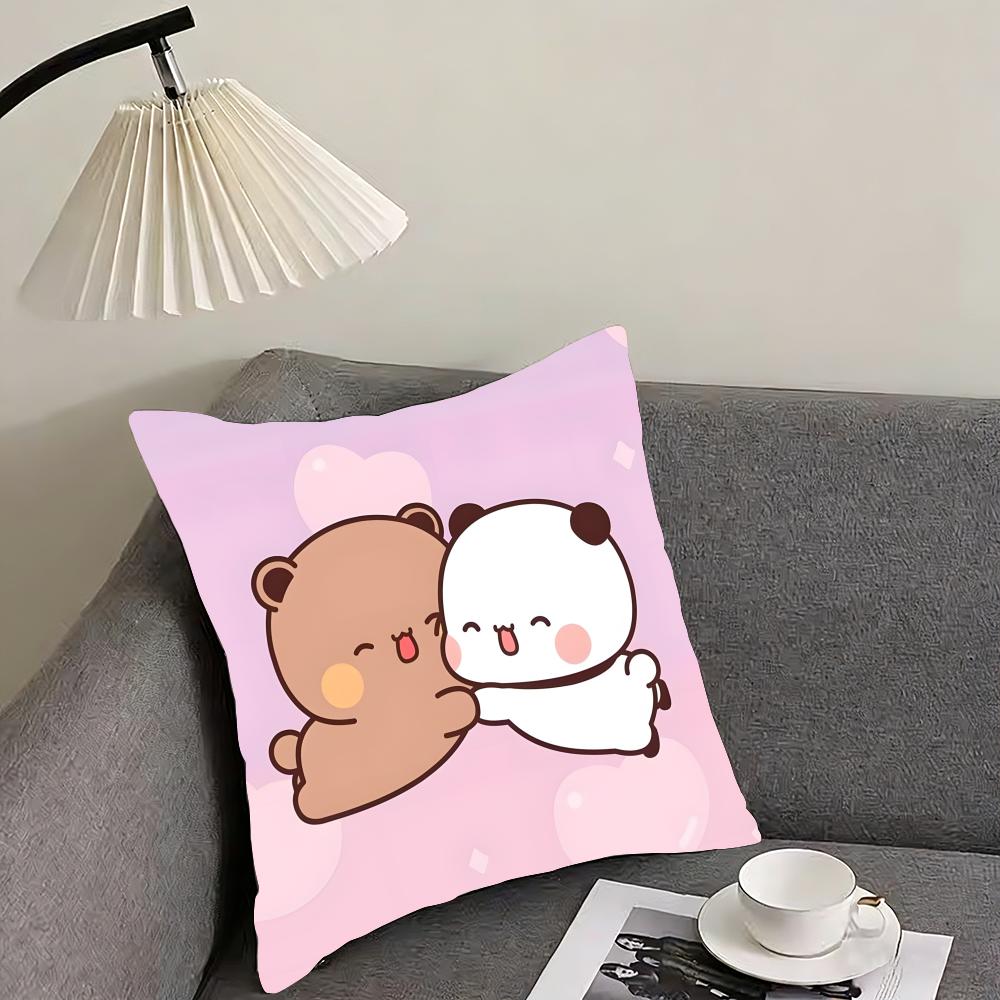 Чехол для подушки P-Panda Bubu And Dudu, двусторонний, плюшевый – Для автомобиля, дивана, спальни, идеально подходит в качестве подарка.