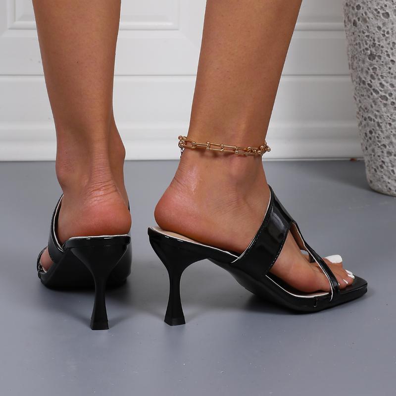 High Heels Women Slippers Dress Elegant Summer Shoes Sexy Clip Toe Woman Sandals 2025 New Fashion Flip Flops Luxury Mujer Slides