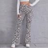 Sexy Leopard Print Hip Lifting High Waist Flare Pants Women Fashion Slim Fit Yoga Leggings Pants Woman Casual High Waist Sports Running Trousers 25167