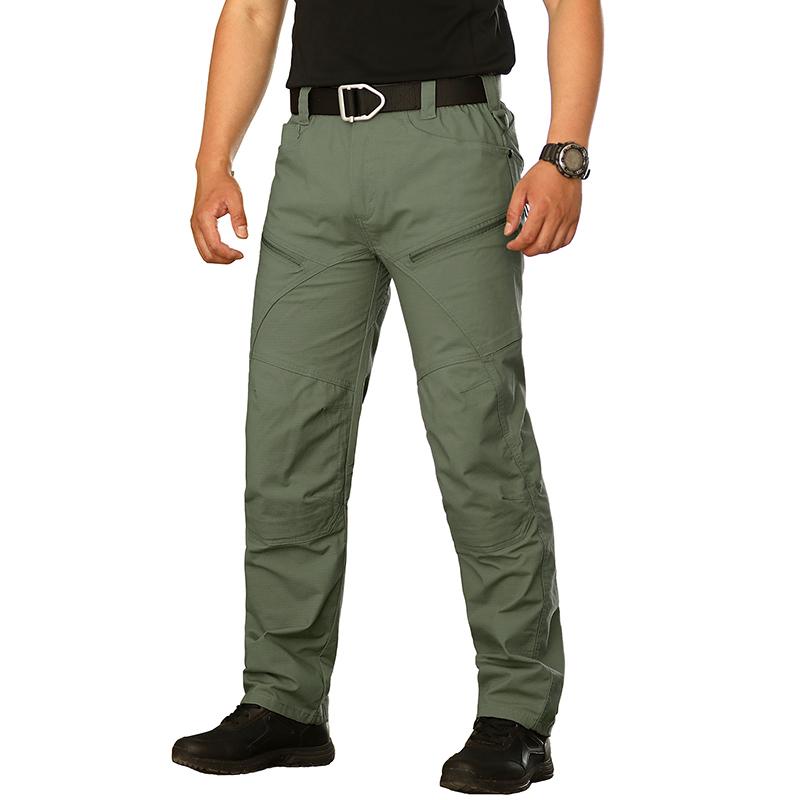 Мужские эластичные тактические брюки-карго, мужские водонепроницаемые рабочие брюки из рипстопа в стиле милитари, хлопковые армейские брюки с несколькими карманами для походов на открытом воздухе, большие и высокие размеры США