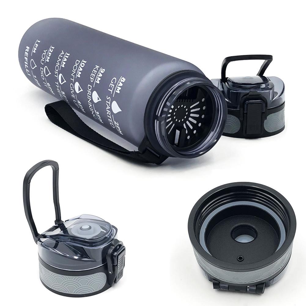 Спортивная бутылка для воды с отметкой времени, герметичная бутылка, матовая бутылка для воды, космическая чашка