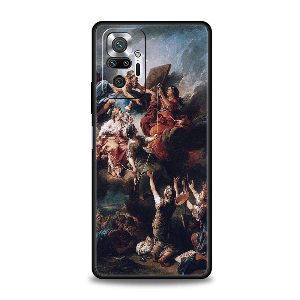 Классический эстетичный арт чехол для телефона для Xiaomi Redmi Note 14 13 5G 10 11 12 Pro Plus 4G 14C 13C 12C 10C Черная крышка