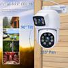 Outdoor Dual Lens 6MP PTZ POE IP Camera CCTV Security Dome Two-Way Audio Color Night Video Surveillance For Nvr System Xmeye