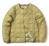 Crew Neck Button Inner Down Jacket Beige L [TAION] TAION-104 Men's