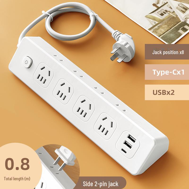 Multi-Function Triangular Power Strip with USB Ports
