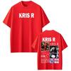 Unisex Women Vintage Summer Shortsleeved Rapper Kris R Album Tour Print Tshirt Loose Casual Cotton Hiphop Oversized Tshirts