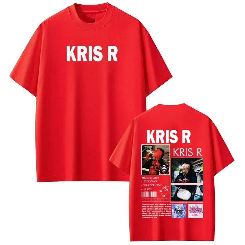 Unisex Women Vintage Summer Shortsleeved Rapper Kris R Album Tour Print Tshirt Loose Casual Cotton Hiphop Oversized Tshirts