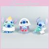 6 Pcs Stitch Sleepwear Pillow Design Mini Model Desktop Ornament Decor Set For Kids And Fans