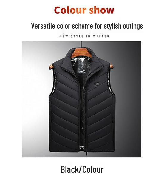 Women's Smart Heated Cotton Vest - Winter Outerwear with Carbon Fiber Electric Heating for Constant Warmth
