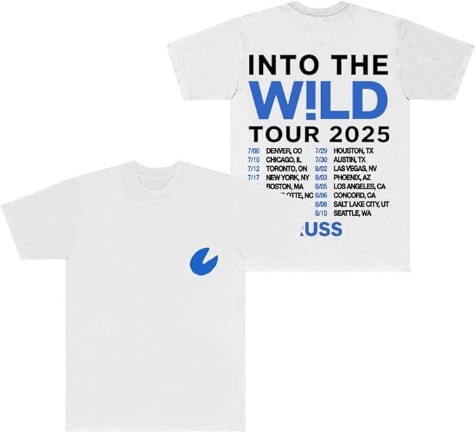 Russ Wild Tour 2025 Merch TShirts Crewneck Short Sleeve Cosplay Women Unisex Fashion Streetwear Tee