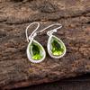 Peridot Gemstone 925 Sterling Silver Jewelry Handmade Drop/Dangle Earrings 1.40" EE-9-1