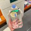 Плоская бутылка для воды 750 мл, портативная спортивная бутылка для воды с маркером времени, герметичная чашка для спорта на открытом воздухе, для фитнеса и питья