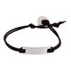 925 Silver Leather Bracelet 18-Male/Female