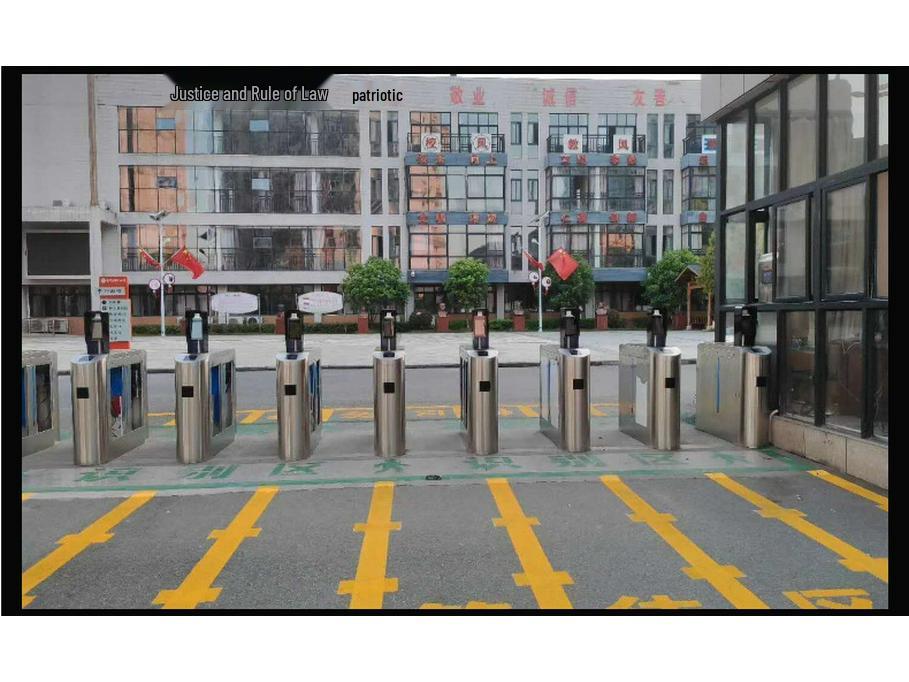 304 Stainless Steel Pedestrian Swing Gate with Facial Recognition Access Control