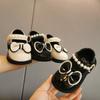 Children's Soft-soled Leather Shoes Pearl Toddler Shoes Autumn Princess Shoes for Girls