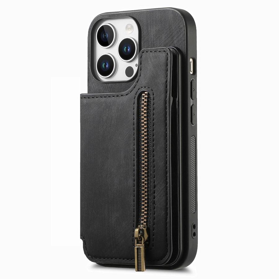 Чехол-кошелек на молнии с карманом для визитных карточек для iPhone, Samsung, Xiaomi, Google, кожаный чехол-книжка из искусственной кожи с отделениями для карт