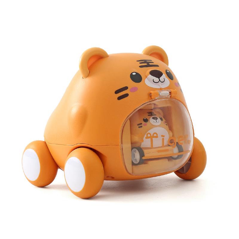 Manqi Cartoon Cute Pet Ejection Toy Car - Модная инерционная игрушка для детей