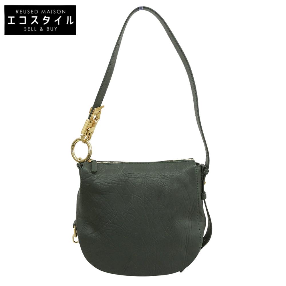 BURBERRY Excellent condition Small Night Shoulder Bag, Women's Shoulder Bag, Calfskin, Green, 8077554 Shoulder bag greenUsed