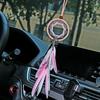 Dreamcatcher Feather Car Pendant Rearview Mirror Girl Heart Wind Chime Car Peach Heart Hang Decoration
